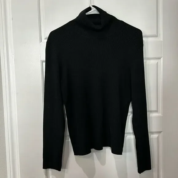 Vintage Silk / Rayon / Nylon Turtleneck Sweater - Picture 1 of 3